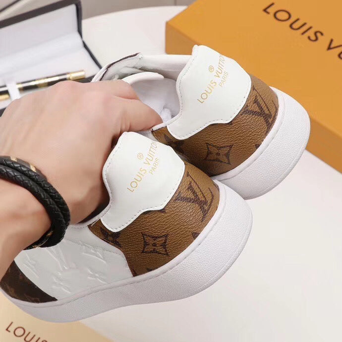 Anum Bags LUV Casual Low White Brown Sneaker
