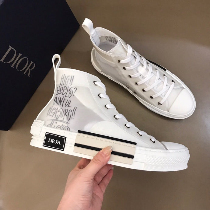 Anum Bags DIR B23 White Canvas HIGH-TOP SNEAKER