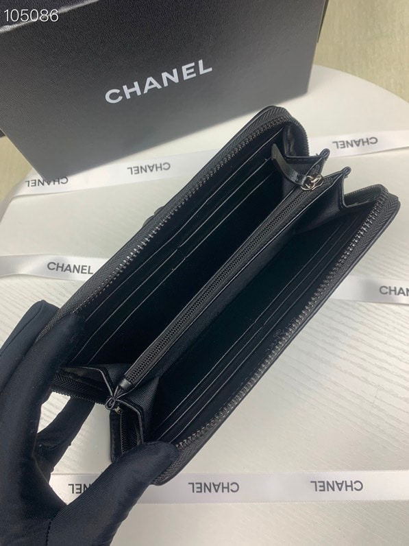 Anum Bags CHL BOY LONG ZIPPED WALLET BLACK 19.4CM