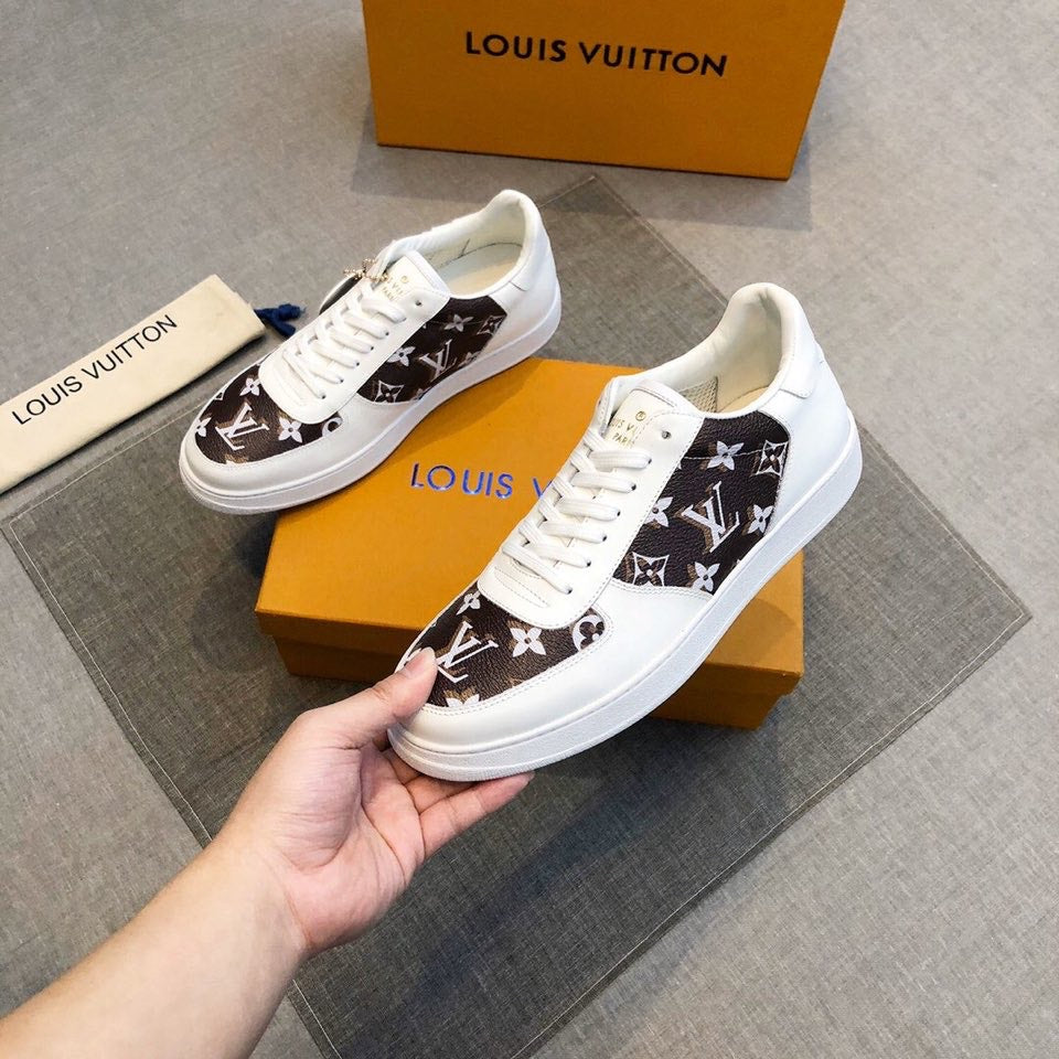 Anum Bags LUV Casual Low White Brown Sneaker