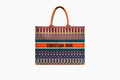 Ezyycart Bags DIR DARK MULTICOLOR LARGE BOOK TOTE CANVAS EMBROIDERY