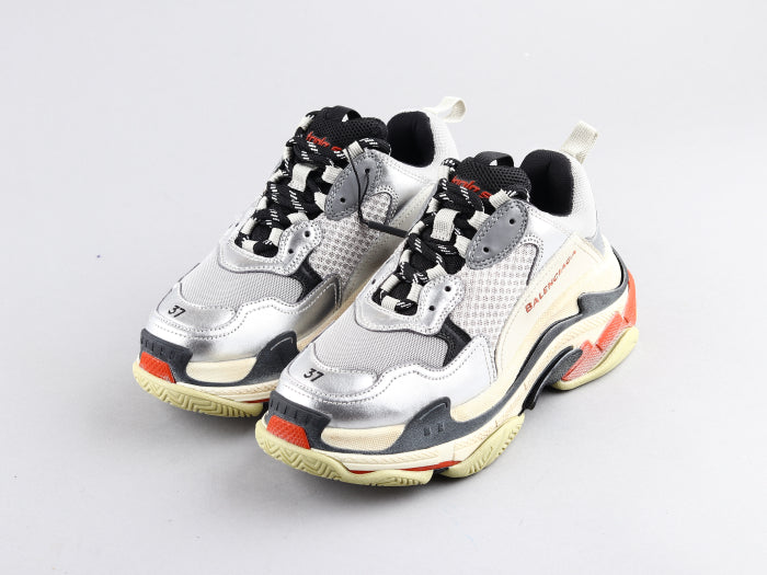 Ezyycart Bags Bla Triple S Red Silver Sneaker