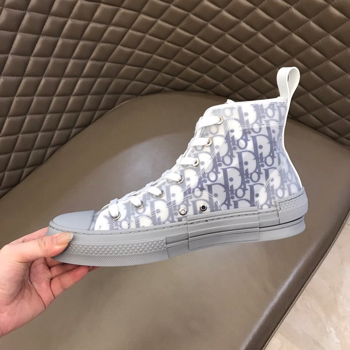 Anum Bags DIR B23 White and Navy HIGH-TOP SNEAKER