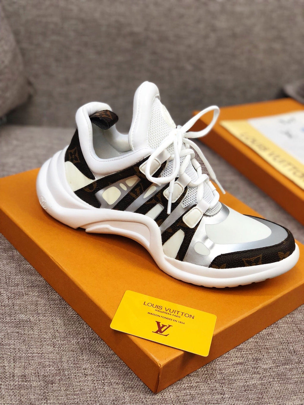 Anum Bags LUV Archlight White Brown Sneaker