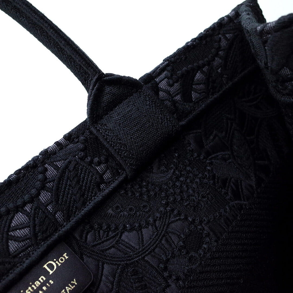 Ezyycart Bags DIR1286 book tote small size 36.5cm 41.5cm embroidery black-3