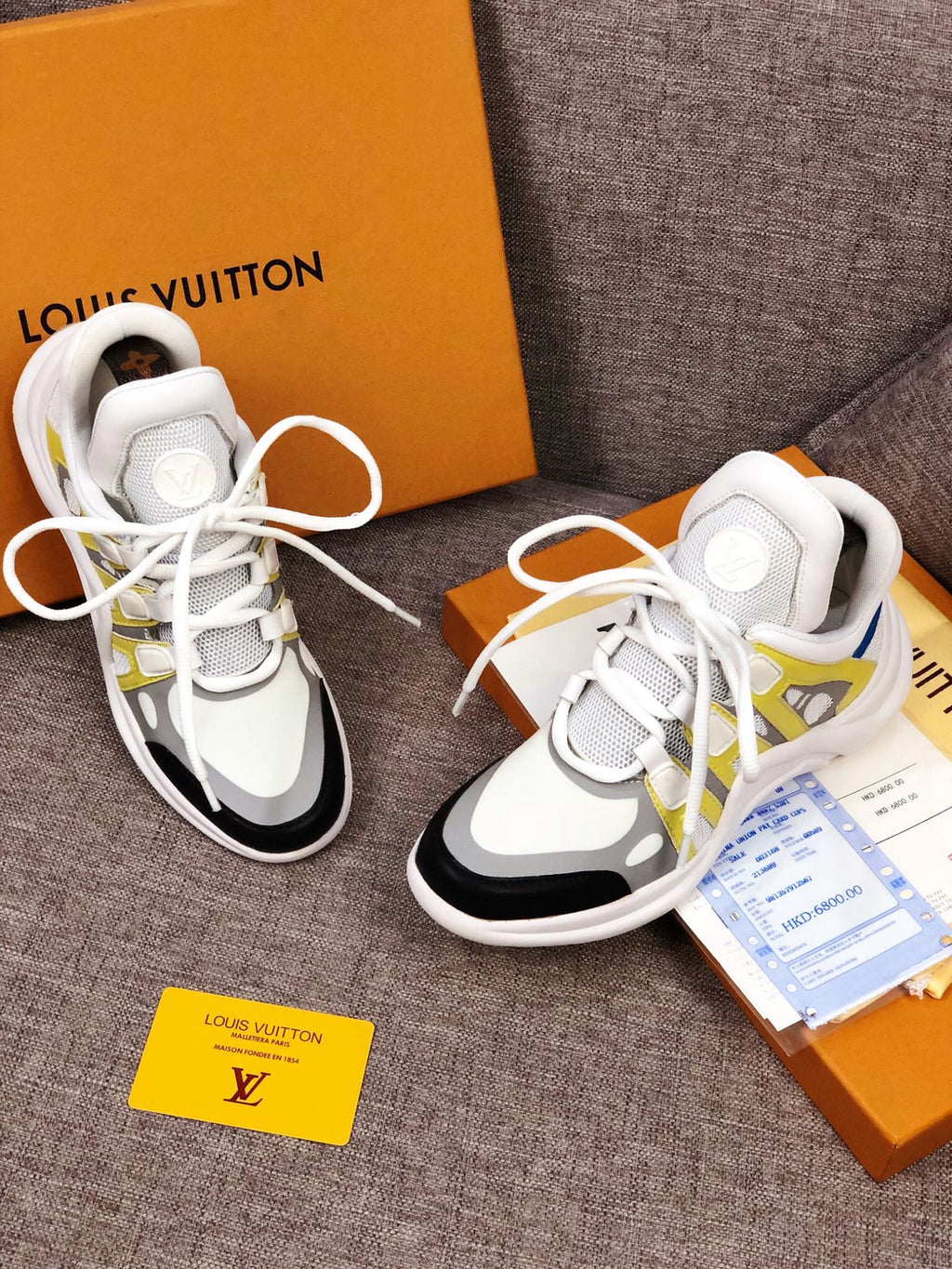 Anum Bags LUV Archlight Brown Black Yellow Sneaker