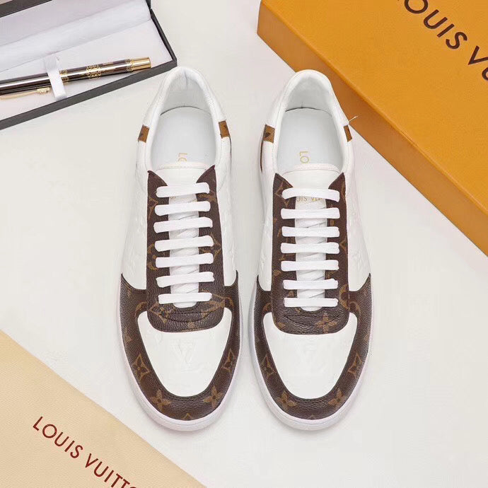Anum Bags LUV Casual Low White Brown Sneaker