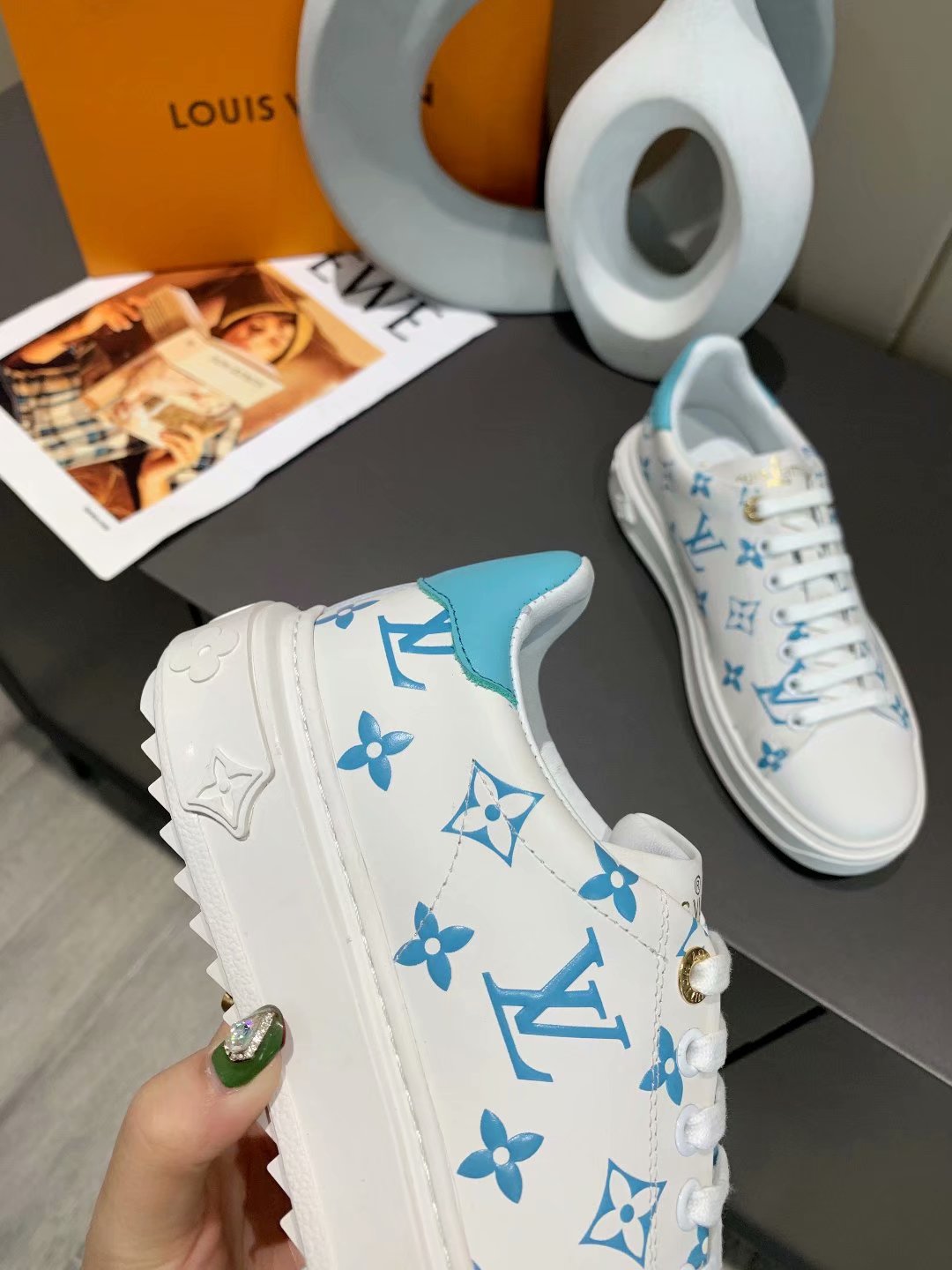 Anum Bags LUV Casual Low Blue White Sneaker