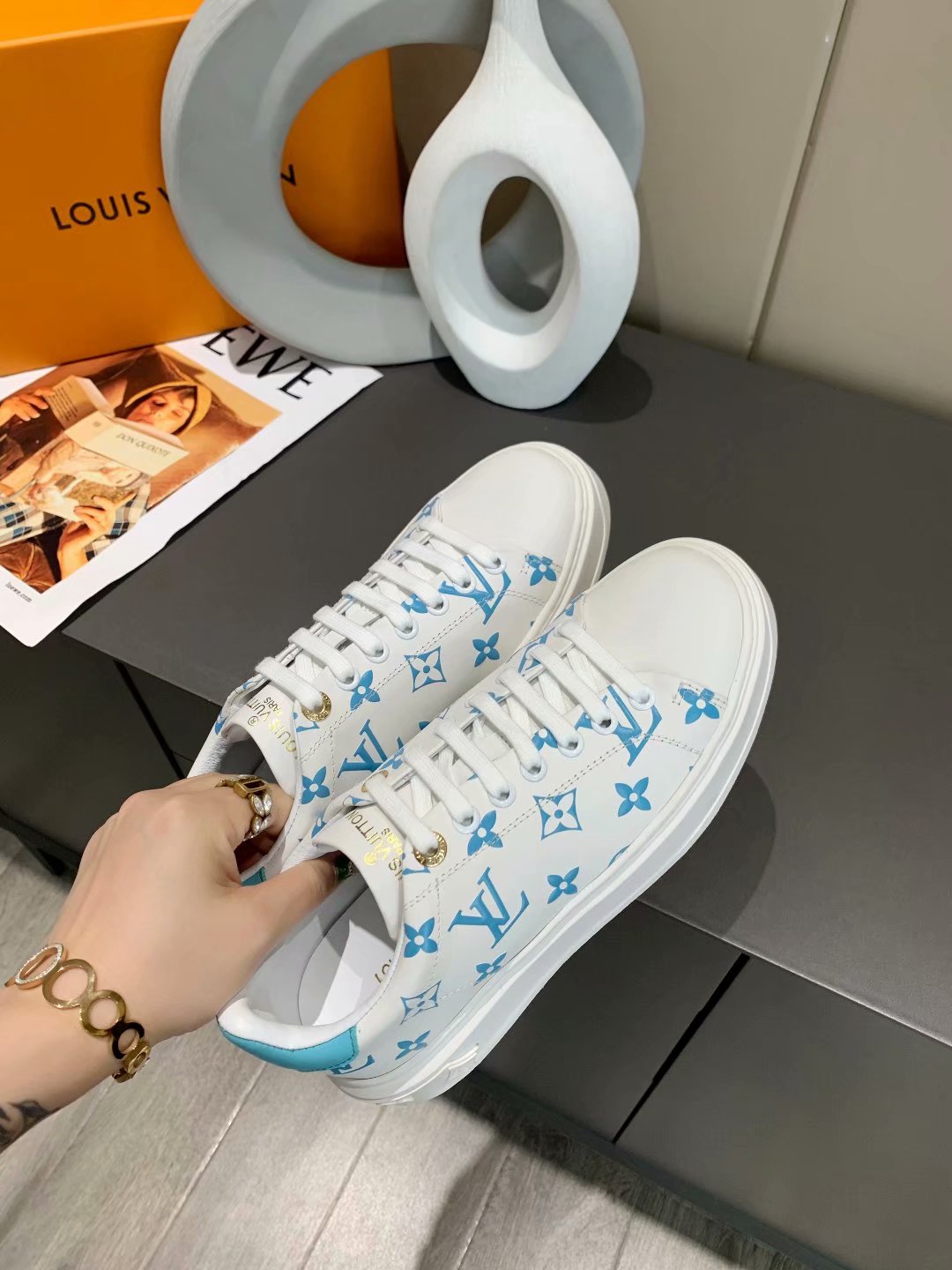 Anum Bags LUV Casual Low Blue White Sneaker