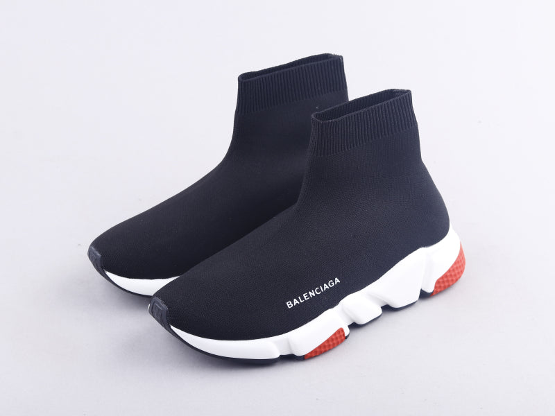 Ezyycart Bags Bla Socks And Shoes Black And White Red Sneaker