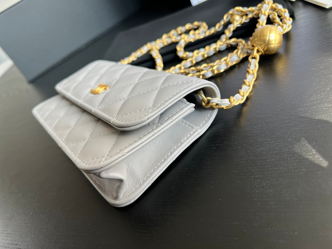 Anum Bags CHL WALLET ON CHAIN BAG WHITE