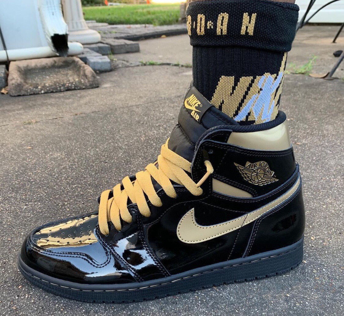 Ezyycart Bags AJ1 High Black Gold
