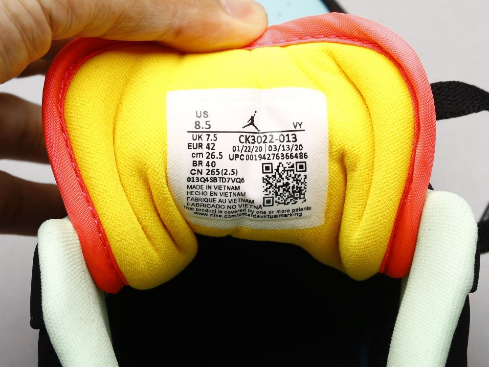 Ezyycart Bags AJ1 Black, blue and yellow stitching
