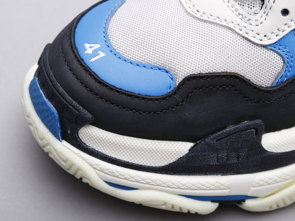 Ezyycart Bags Bla Triple S Black And White Blue Sneaker
