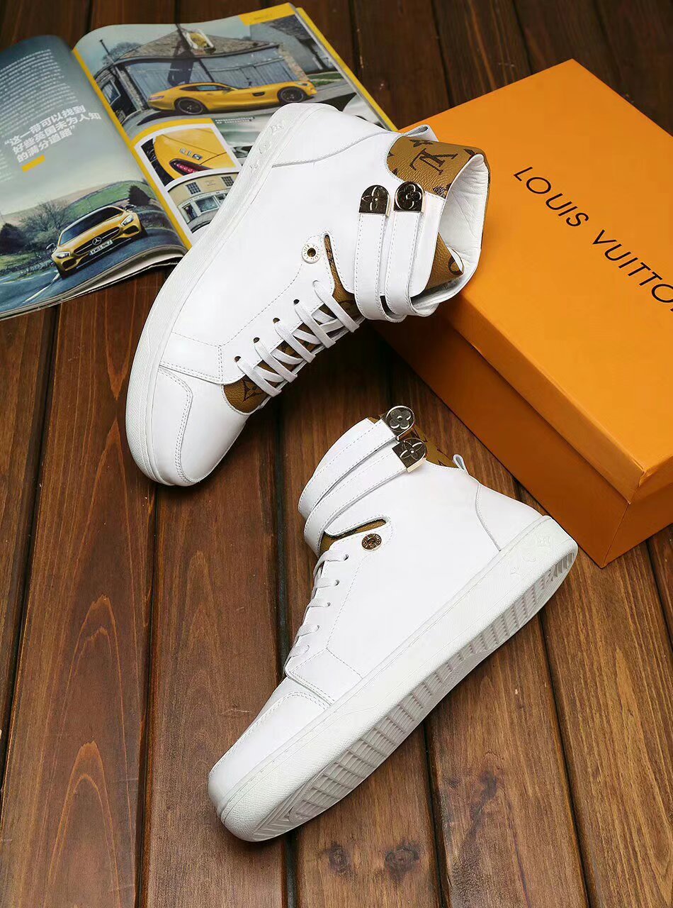Anum Bags LUV HIgh Top White Brown Sneaker