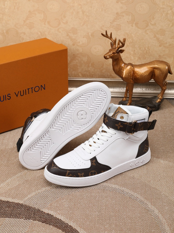 Anum Bags LUV High Top White Brown Sneaker