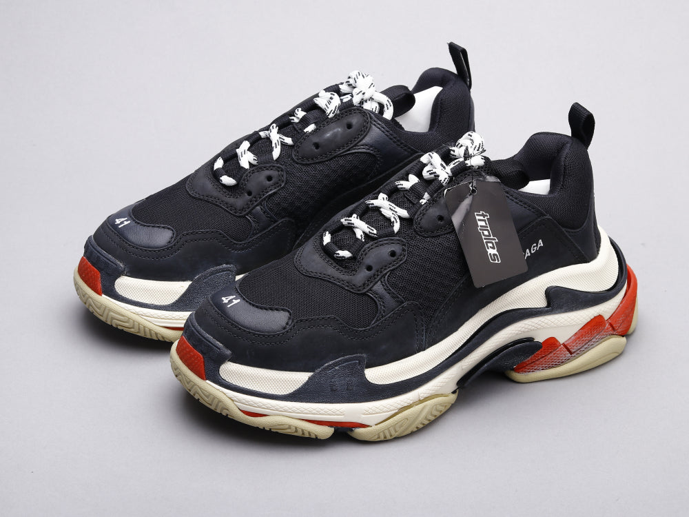 Ezyycart Bags Bla Triple S Black and Red Sneaker