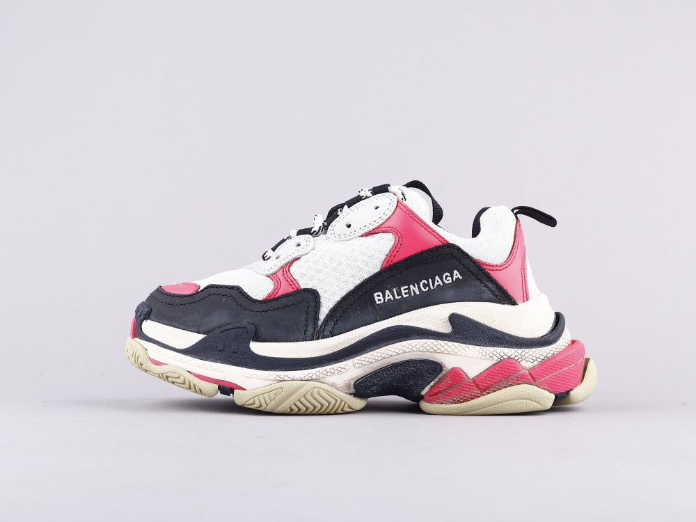 Ezyycart Bags Bla Triple S Black And White Powder Sneaker