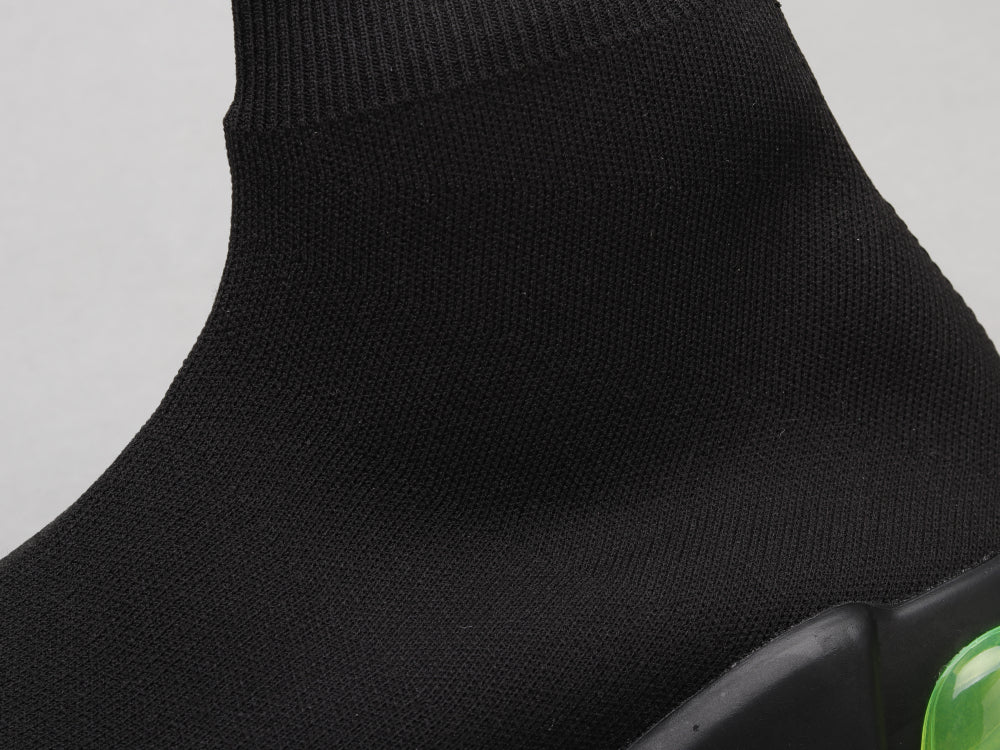 Ezyycart Bags Bla Socks Air Cushion Black Green Sneaker