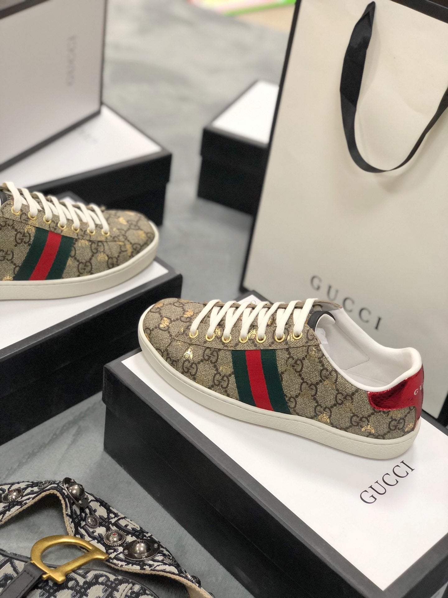 Ezyycart Bags MO-GCI Ace Beige Bee Sneaker 078