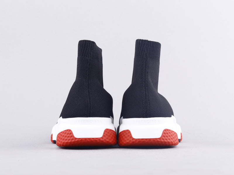 Ezyycart Bags Bla Socks And Shoes Black And White Red Sneaker