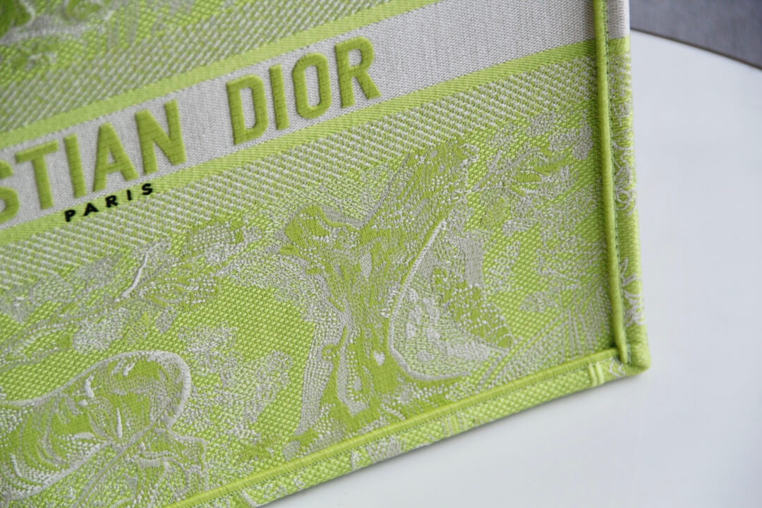 Anum Bags DIR1286 Book Tote grass green big size 36.5CM 41.5CM Embroidery LOGO