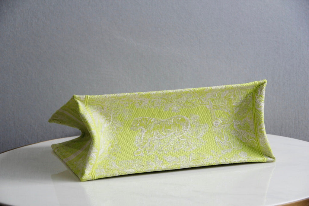 Anum Bags DIR1286 Book Tote grass green big size 36.5CM 41.5CM Embroidery LOGO