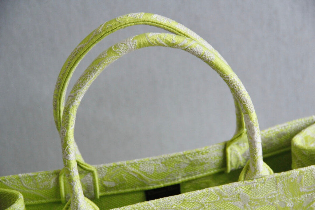 Anum Bags DIR1286 Book Tote grass green big size 36.5CM 41.5CM Embroidery LOGO