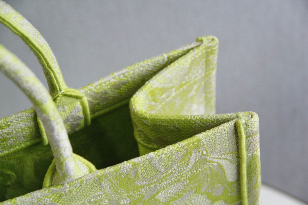 Anum Bags DIR1286 Book Tote grass green big size 36.5CM 41.5CM Embroidery LOGO