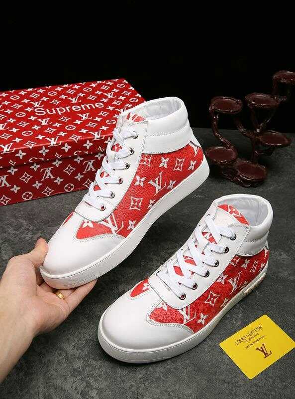 Anum Bags LUV HIgh Top White Red Sneaker