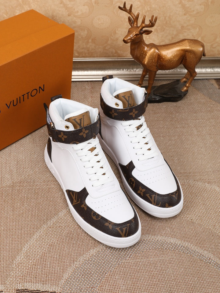 Anum Bags LUV High Top White Brown Sneaker