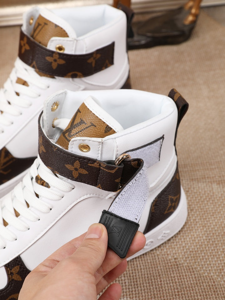 Anum Bags LUV High Top White Brown Sneaker