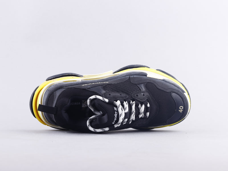 Ezyycart Bags Bla Triple S Black And Yellow Sneaker