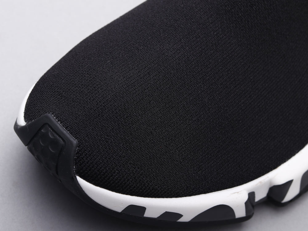 Ezyycart Bags Bla Socks Shoes Black and White Sneaker