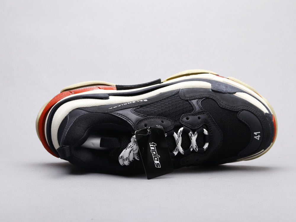 Ezyycart Bags Bla Triple S Black and Red Sneaker
