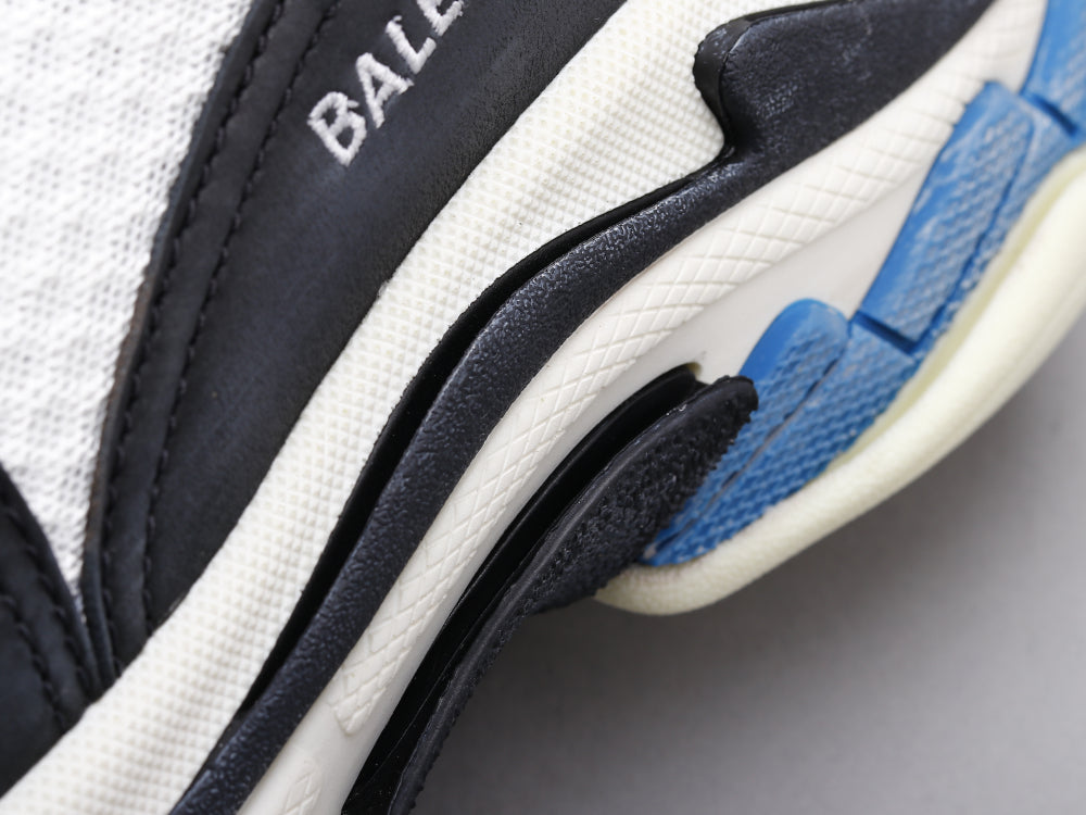 Ezyycart Bags Bla Triple S Black And White Blue Sneaker