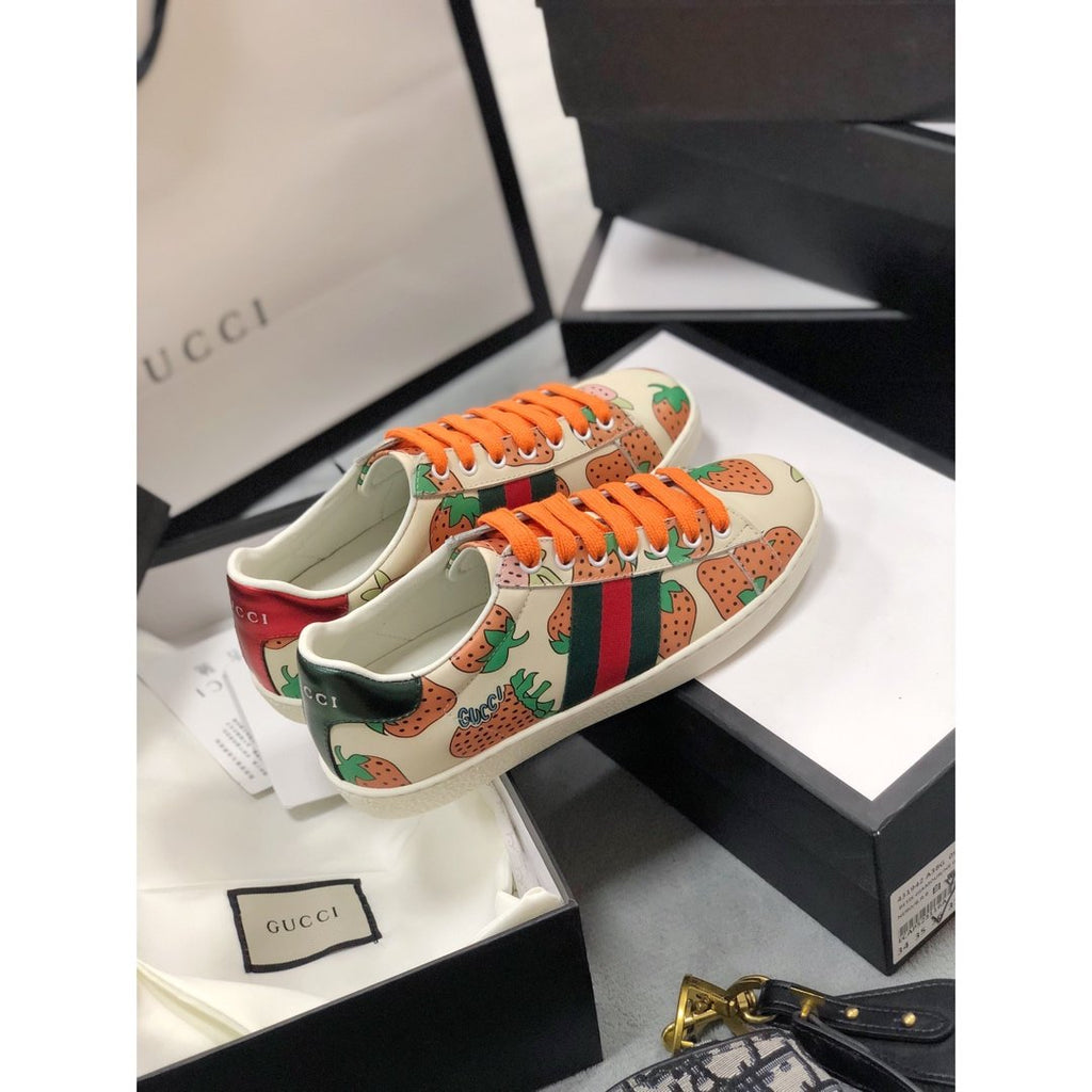 Ezyycart Bags MO-GCI ACE LEATHER SNEAKER WITH STRAWBERRY 107