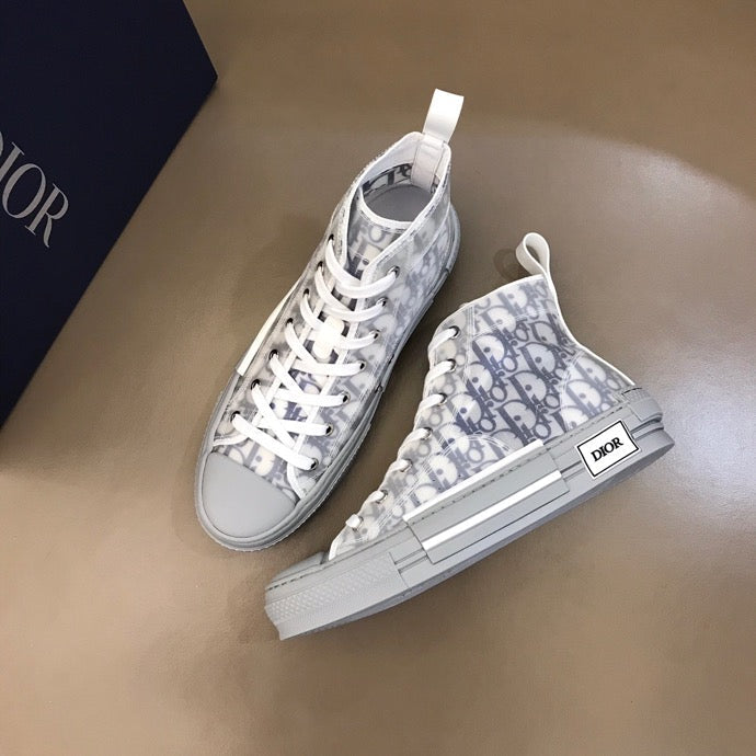 Anum Bags DIR B23 White and Navy HIGH-TOP SNEAKER