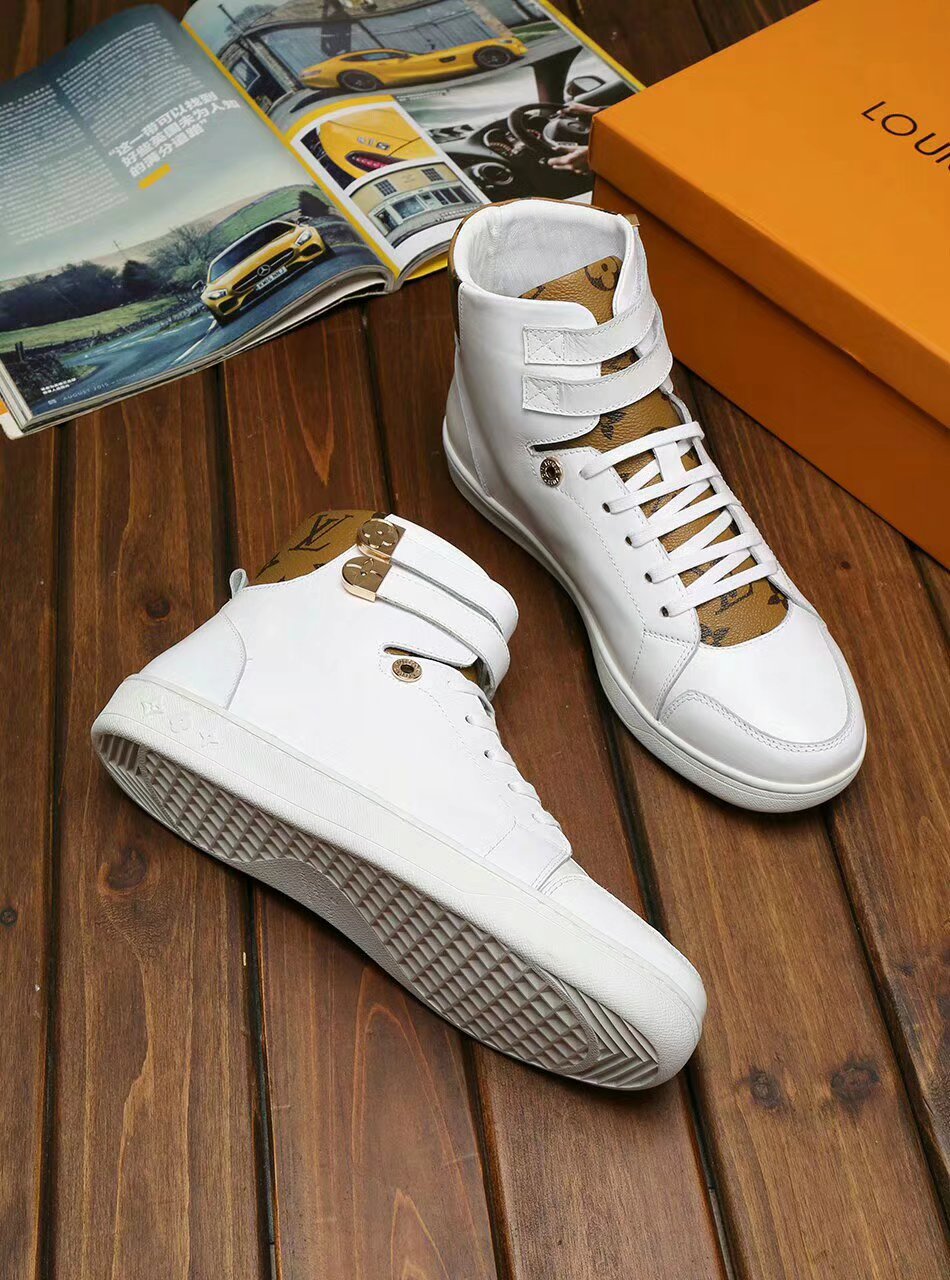 Anum Bags LUV HIgh Top White Brown Sneaker