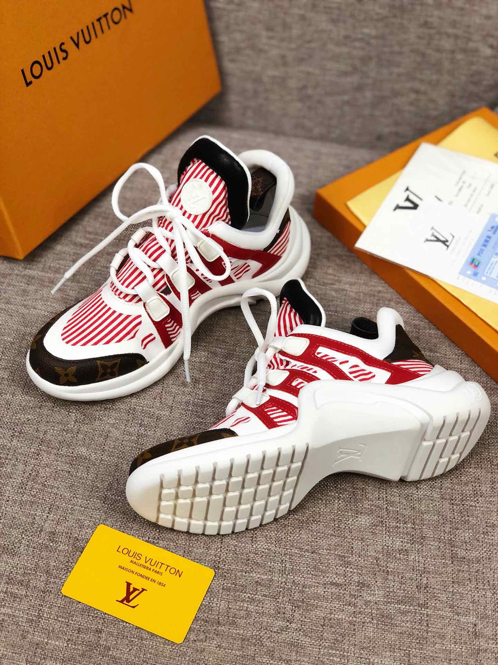 Anum Bags LUV Archlight White Red Brown Sneaker