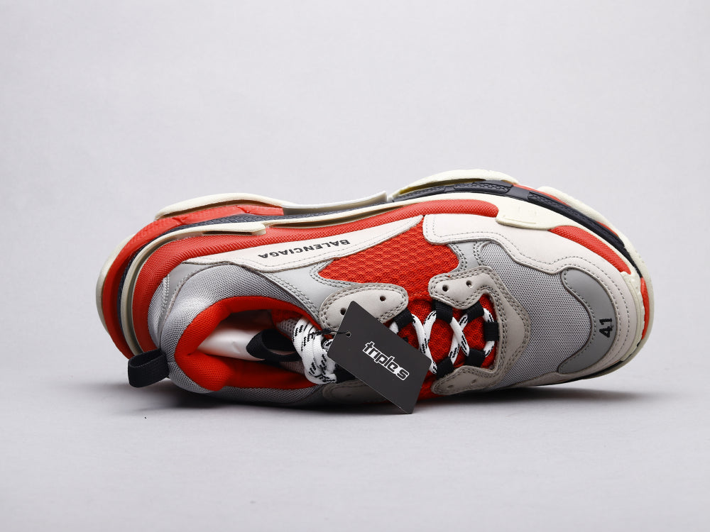 Ezyycart Bags Bla Triple S Gray and Red Sneaker