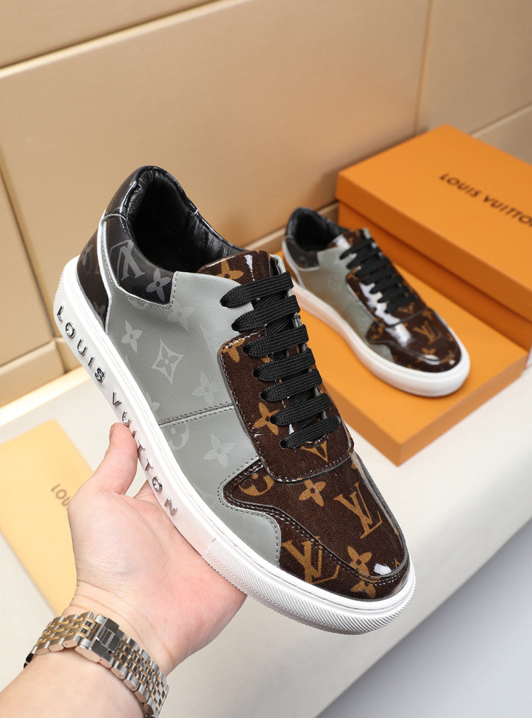 Anum Bags LUV Monogram Denim Brown And Gray Sneaker