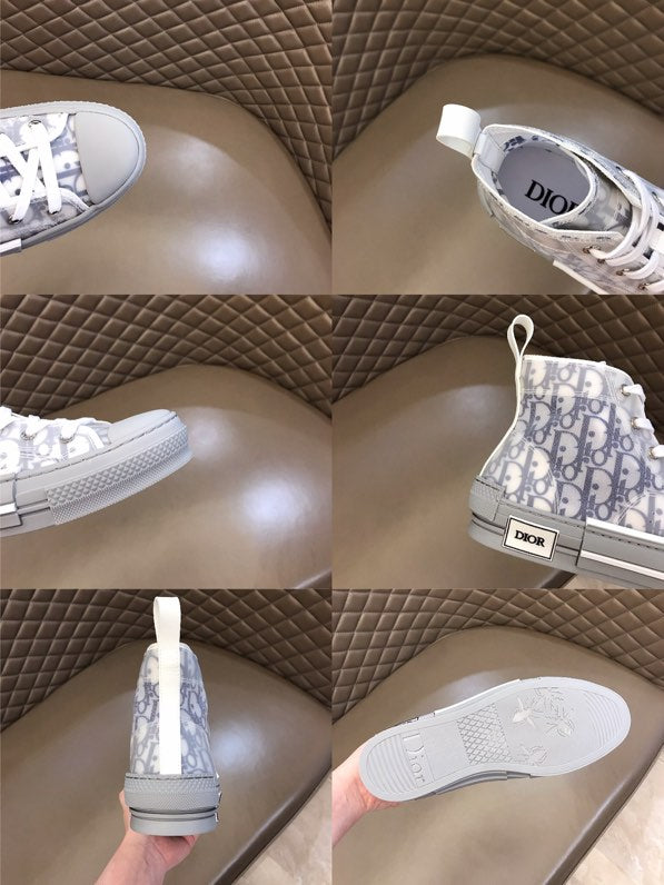 Anum Bags DIR B23 White and Navy HIGH-TOP SNEAKER