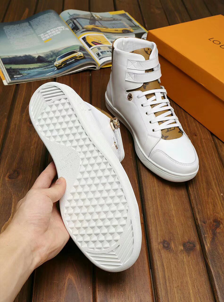 Anum Bags LUV HIgh Top White Brown Sneaker