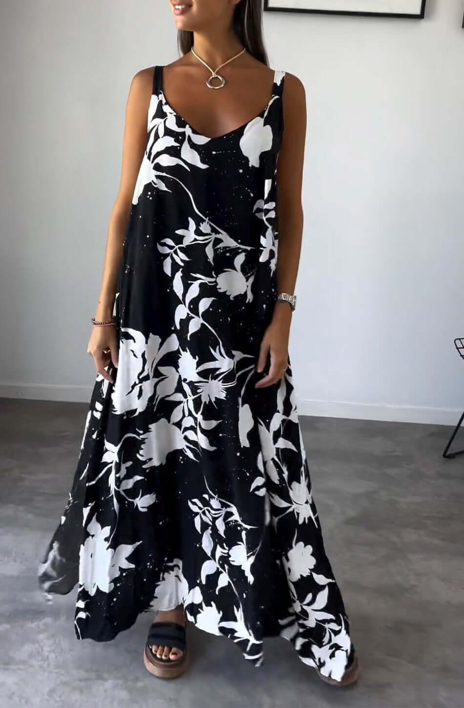 Elynn | Bequemes bedrucktes Kleid