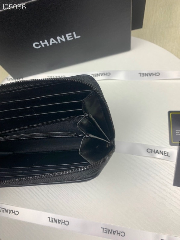 Anum Bags CHL BOY LONG ZIPPED WALLET BLACK 19.4CM