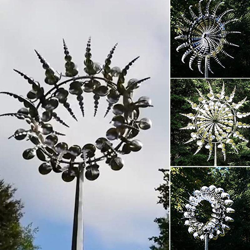 BreezyMetal Charm – Magische Windmühle aus Metall für den Garten