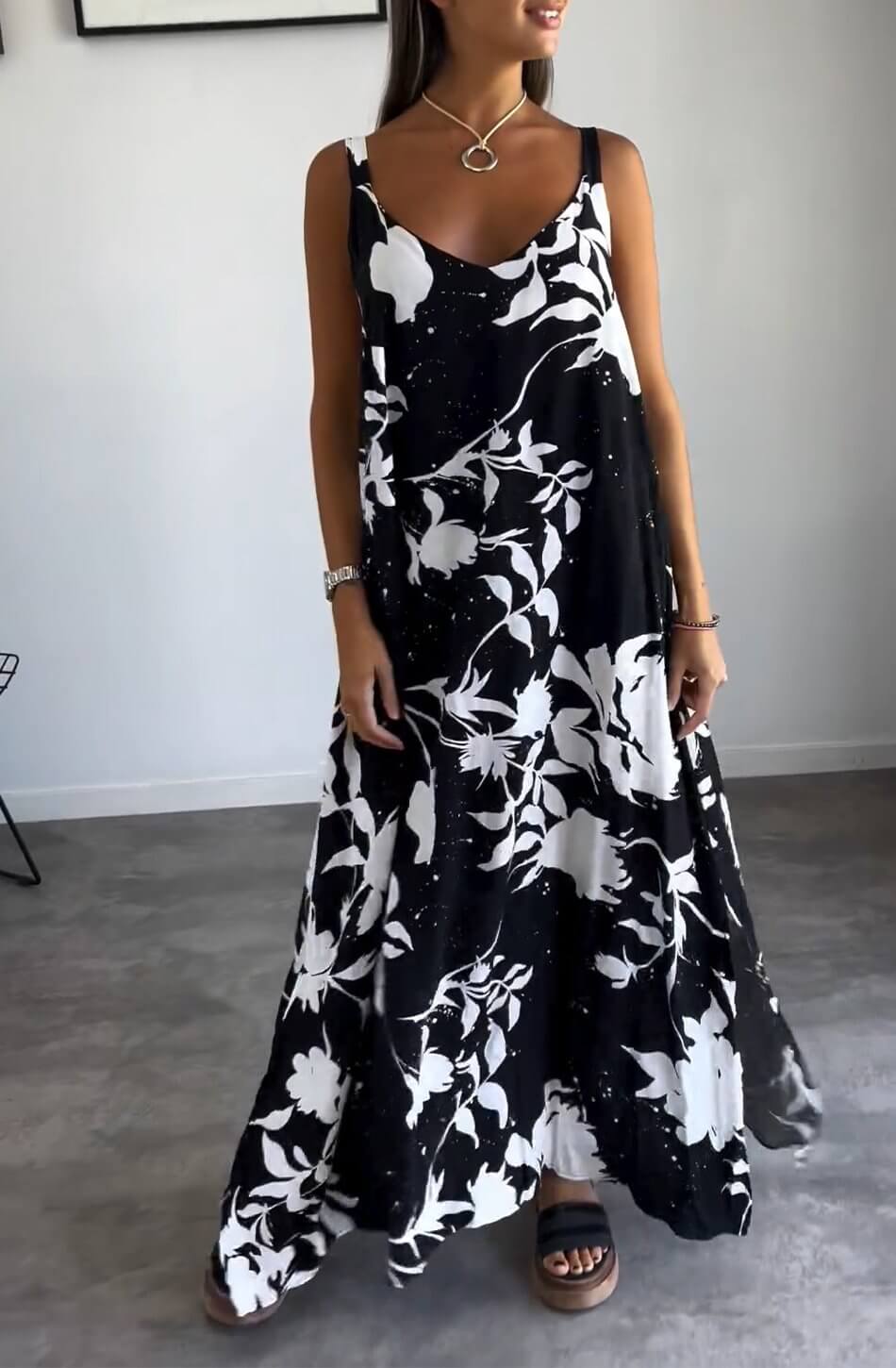 Elynn | Bequemes bedrucktes Kleid