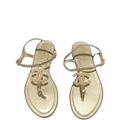 Anum Bags CHL GOLD PEARL CC LOGO GOLDEN THONG SANDALS