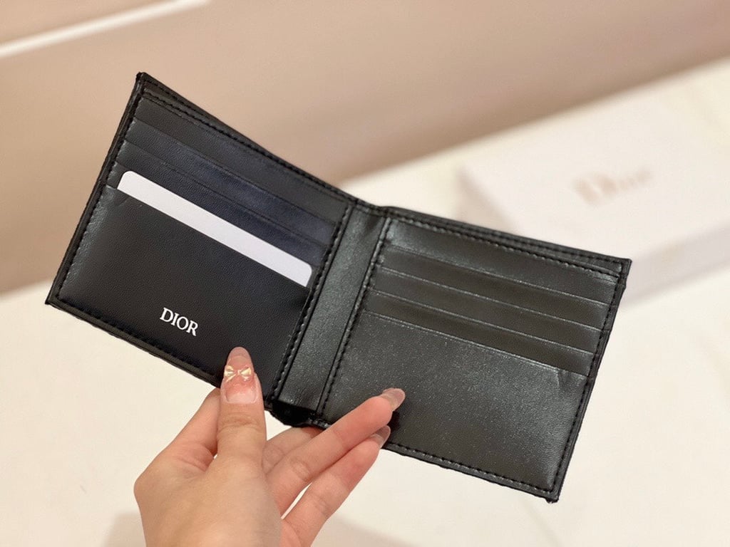 Ezyycart Bags dir WALLET BLACK OBLIQUE JACQUARD 11CM 2ESBH072YSEH03E